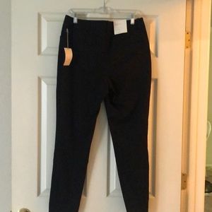 Black, skinny, ankle slacks